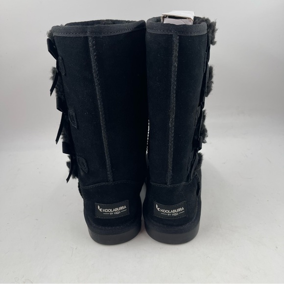 Koolaburra by Ugg Black Victoria Tall Sheepskin Winter Rain Snow Boot- Size 12 C - Picture 4 of 10